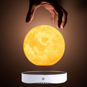 2023 nouveau Maglev 18CM base de miroir lunaire lune veilleuse tricolore gradation haut de gamme cadeau d'anniversaire cadeau d'entreprise nouveauté ornements Protection chambre lampe maison déco