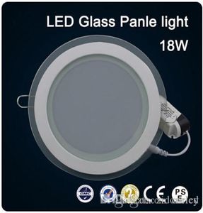 Spot lumineux LED en verre pour le plafond, éclairage d'intérieur rond, panneau 18W, SMD5730, AC85265V, haute luminosité, 7803721