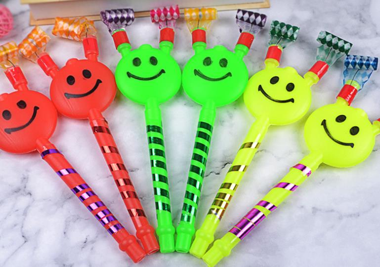 Smile Blowing Dragon Noise Maker Birthday Halloween Christmas Party Kids Favor Gift Supplies Cheering Props Children Funny Whistle