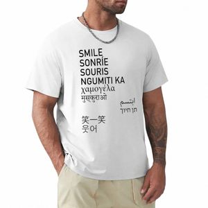 Smile Squad T-shirt Tops unis Tops d'été T-shirts pour hommes O8rg #