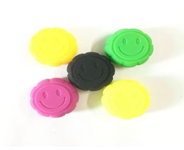 Pots en silicone Smiley Face Dab Conteneur de cire Conteneur de nappes d'huile en forme de citrouille colorée 100 PcsLot4056180
