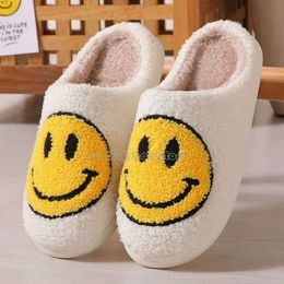 Smiley Face Slipper katoenen slippers huishouden pluche warme anti-skid dik opgeloste lachende gezicht indoor schoenen herfst en winter0bsl