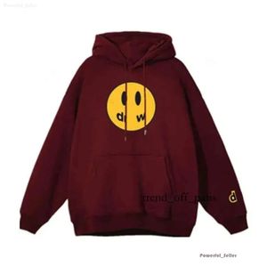 Smiley Face Geel Man Retro Draw Hoodie Letters Print Sweatshirt Dames T-shirt Lente Trend Lange mouw Top High Street Drews House 7002