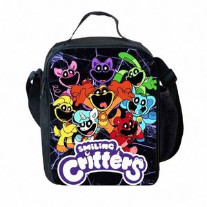 Lachende Beestjes Lunchtassen Voor Jongen Meisjes Carto Afdrukken Schooltassen Lichtgewicht Koeltassen Met Spel Smille Critters R5nt #