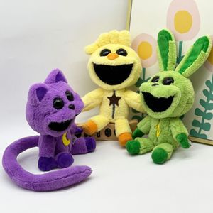 Critters sonrientes de peluche de juguete de dibujos animados Aminal conejo gato perro oso muñeca lindo y suave regalo de cumpleaños para niños