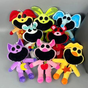 Créatures souriantes en peluche peluche chat sieste Catnat Accion poupée Peluches douces oreiller cadeaux de noël pour les enfants 240131