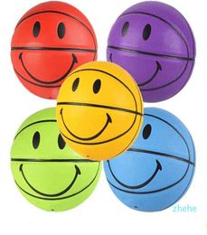 Smiling Face Street Basker Ball tamaño 5/7 Matching Professional Basketball Multicolor Gift para Boys1259494