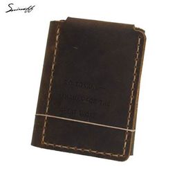 Smirnof Vintage en cuir hommes sac à main la vie secrète de Walter Mitty rétro portefeuille personnalisé à la main en cuir véritable portefeuille mâle
