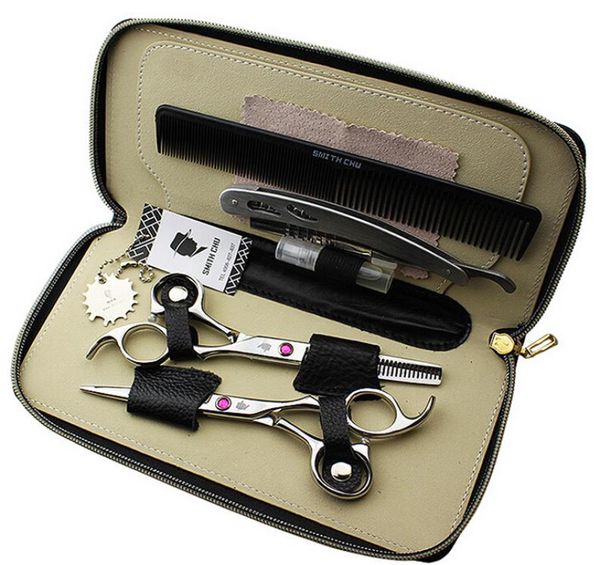 Smith Chu Professional Barber Ciseaux Capirettes Ciseaux Coiffures Hair Cutting Tool Combination Package6916777