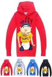 sml Jeffy imprimé enfants sweats à capuche 614T enfants garçons dessin animé imprimé sweats à capuche 115165cm enfants vêtements de créateurs garçons entier FS3880320