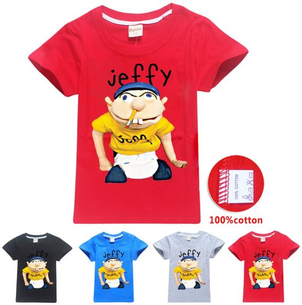 sml Jeffy camisetas impresas para niños 614T Niños Niños Impresión de dibujos animados 100 Camisetas de algodón camisas 115165 cm Ropa de diseñador para niños Niños KSS3831173552