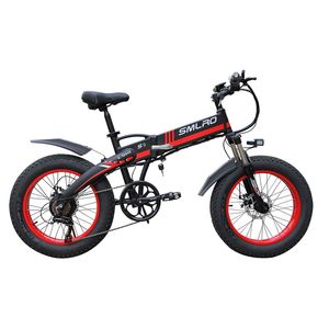 Smlro S9 vélo de montagne pour femmes 20 pouces 4.0 '' gros pneu vélo électrique pliant 48V 10Ah 350W batterie amovible cachée Shimano 7 vitesses