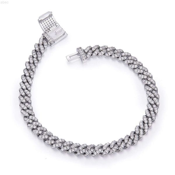 SMN51 Venta de joyas de plata esterlina S925 6 mm Pass Tester de diamantes Hip Hop VVS1 Collar de cadena cubana de Moissanite