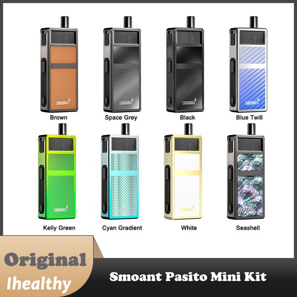 Smoant Pasito Mini Kit 30W Cartouche de dosette 3,5 ml Batterie 1100 mAh Adopte une bande lumineuse de bobines de la série P pour afficher les différentes sorties
