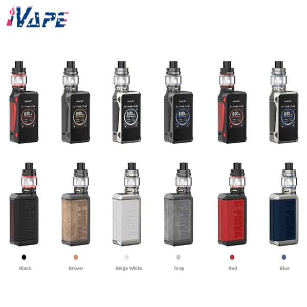 SMOK G-PRIV 4 Kit 230W double batterie 18650 TFV18 Mini réservoir 6.5ml écran tactile puce IQ-M plusieurs Modes