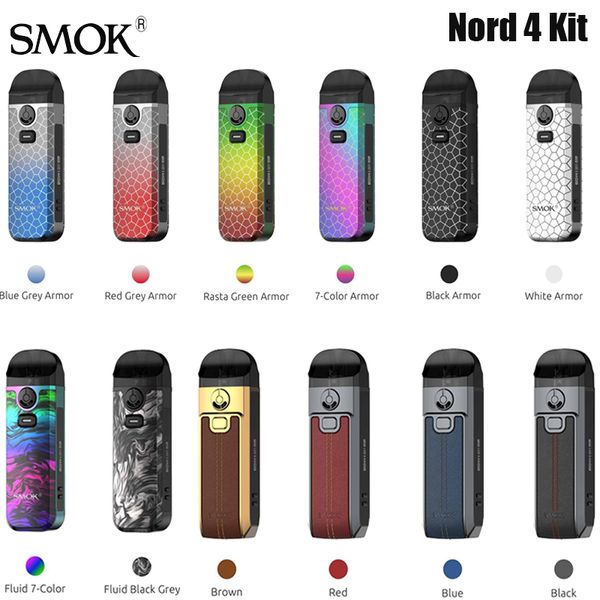 SMOK Nord 4 Kit 80W Pod Vape 2000mAh Batería 4,5 ml Nord4 RPM Pod RPM 2 Bobina de malla E cigarrillo VS Nord 2 Original