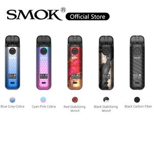 Smok Novo 4 Pod Kit Système de vape 25W Batterie intégrée de 800 mAh Cartouche de 2 ml avec bobine maillée LP1 de 0,8 ohm 100% authentique