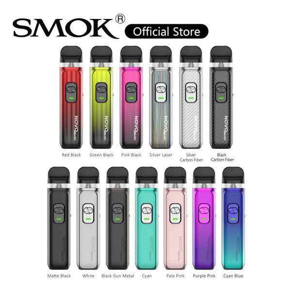 Smok Novo Master Pod Kit 30W Système de vape Batterie 1000mAh intégrée 2ml 0,6ohm 0,8ohm Cartouche Novo Meshed 100% authentique