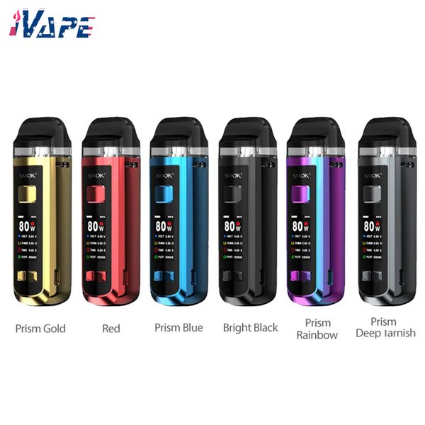 SMOK RPM 2 Pod Mod Kit 80W 2000mAh 7ml de capacidad con bobinas de 0.16ohm/0.4ohm, pantalla de 1.14 pulgadas, diseño de llenado lateral