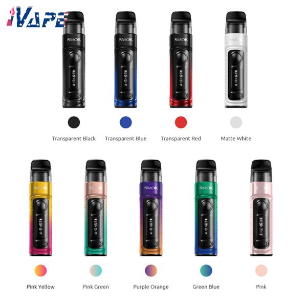 SMOK RPM C Pod System Kit 1650mAh 50W Pantalla OLED de 0,69 pulgadas Capacidad de 4 ml Flujo de aire continuo DL MTL Vaping