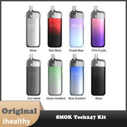 SMOK Tech247 Kit 1800mAh batterij 4ml zichtbare pod Compatibel met Meshed M-Coil-serie Topvullende luchtstroom bovenaan