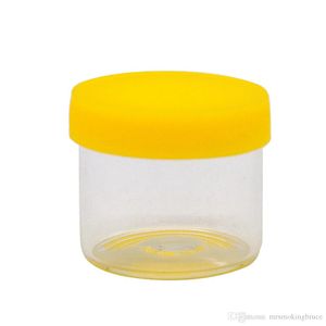 Accessoire de fumée 8 ML verre antiadhésif FDA Silicone pot cire huile Dab concentré conteneur pots de stockage crème Dab boîte