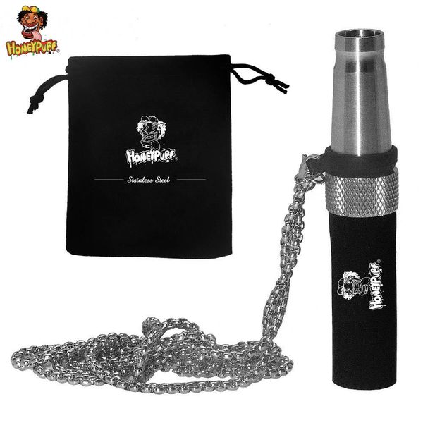 accessoire de fumée Embouchures de narguilé en acier inoxydable avec sangle de corde de suspension en métal Narguile Chisha Embouts de bouche Accessoires de narguilé Shisha