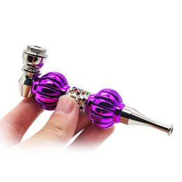 accessoire de fumée pipes à tabac tuyau creux en émail de citrouille avec capuchon kit de tabagisme lavable portable bong dab rig