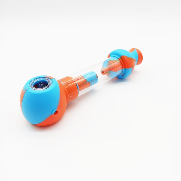 accessoire de fumée pipes à tabac Silicium Fumée Pipe à fumer en verre lisse shisha vape stylo bong