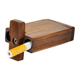 Accesorio de humo Juego de pipa de fumar portátil de madera Dugout One Hitter Incluye estuche de cerámica para tabaco Kit para fumar