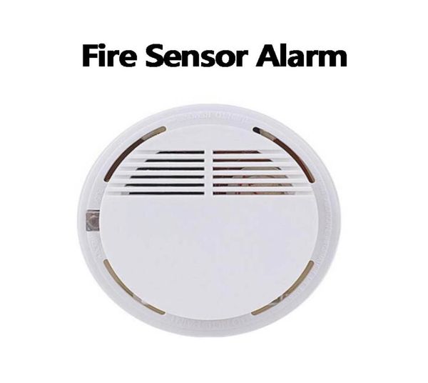 Detector de humo Sistema de alarmas Sensor Alarma contra incendios Detectores inalámbricos independientes Seguridad para el hogar Alta sensibilidad LED estable 85DB 9V Batte4864591