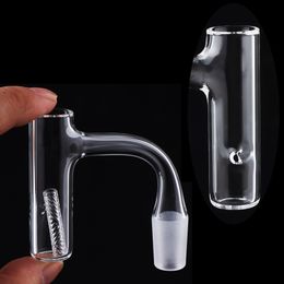 Humo Soldadura completa Borde biselado Agujero lateral Cuarzo Finger Banger Nails Con 10 mm 14 mm 18 mm Juntas macho hembra Suitfor Bongs de agua de vidrio