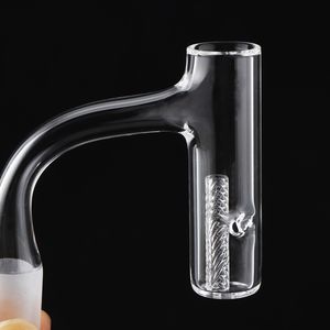 Fumée Pleine Soudure Bord Biseauté Trou Latéral Quartz Doigt Banger Clous Avec Pilier Creux Suitfor Bongs D'eau En Verre