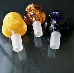 Tuyaux de fumée Hookah Bong Glass Rig Oil Water Bongs Colorful Ghost Face Tremped Head