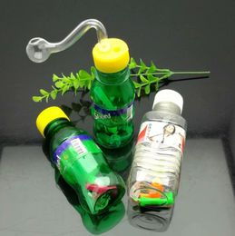 Tubos de humo Hookah Bong Glass Rig Oil Water Bongs Mini botella de plástico portátil para narguile como regalo