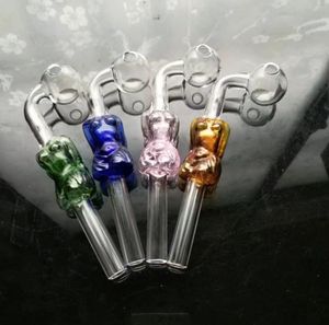 Tuyaux de fumée Hookah Bong Glass Rig Oil Water Bongs Spliced Colorful Beauty Curved Pot