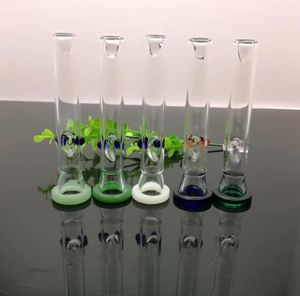 Tuyaux de fumée Hookah Bong Glass Rig Oil Water Bongs Anneau de couleur classique Fulcrum Pipe en verre