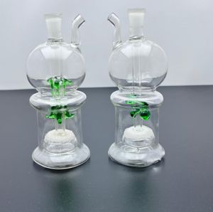 Tubos de humo Hookah Bong Glass Rig Oil Water Bongs Classic Apple Top and Bottom Sand Core Glass Water Smoke Bottle con buen rendimiento de filtración