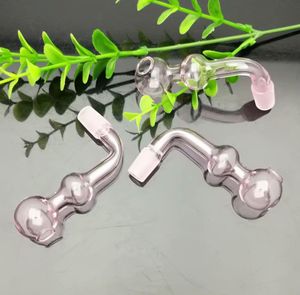 Rauchpfeifen Shisha Bong Glas Rig Öl Wasser Bongs Heißer Verkauf rosa Doppelblasenglas Wok