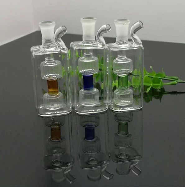 Tuyaux de fumée Hookah Bong Glass Rig Oil Water Bongs Mini bouteille de narguilé en verre carré