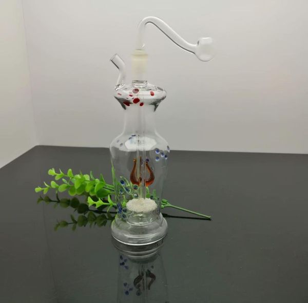 Tuyaux de fumée Narguilé Bong Verre Rig Huile Eau Bongs Coloré Point Sable Filtre Vase Bouteille De Fumée D'eau En Verre