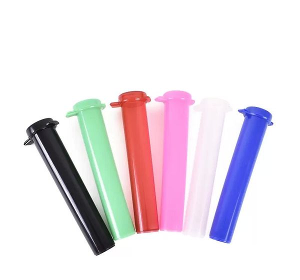 Fumée Plastique 95mm Pré-Roll Joint Doob Tubes Hermétique Smellproof Odor Free Cigarette Stockage Stash Tube Acrylique Cartouche Conteneur Flacon