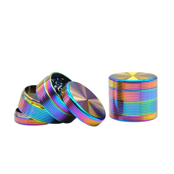 accessoires de boutique de fumée de fil à vis Tobacco Herbe Grinder en alliage de zinc 50 mm de diamètre couleur d'éboulou