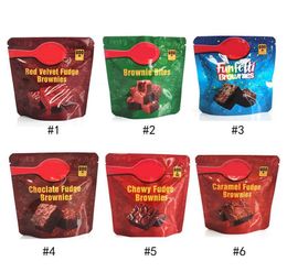 Smoke Shop Infused Brownies Edibles Packaging Bags 600mg Cake Lege Chewy Fudge Chocolate Caramel Red Velvet DSG