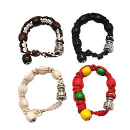 fumoir bracelet en métal avec tuyau perlé tabac tissé à la main artisanat accessoires pour fumer bongs