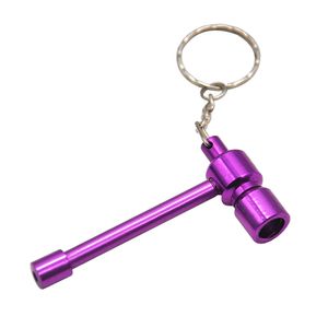 Smoke Shop Metal Pendant Pipe Creative Fashion Mini Keychain Pipe Aluminium Pipes Wegwerp Shisha Vape Pen Bongs