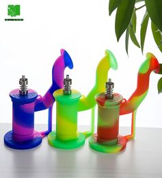 Kits de collecte de Nectar en Silicone de fumée, plate-forme pétrolière, couleurs assorties avec pointe en acier inoxydable, narguilé 3526551