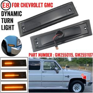 Noir fumé 2x clignotant LED dynamique côté garde-boue marqueur lampe séquentielle pour Chevrolet C10 C20 C30 pour GMC PICKUP 81-91 lumière stroboscopique