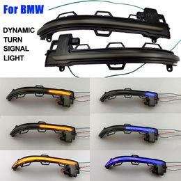 Clignotant séquentiel de rétroviseur latéral fumé pour BMW X3 F25 X4 F26 X5 F15 X6 F16 2014-2018 LED clignotant dynamique 12v