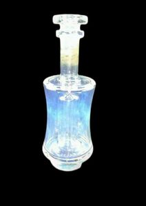 bouteille d'argent fumé carta verre narguilé dab rig pipe à fumer, sortie d'usine bienvenue à la commande